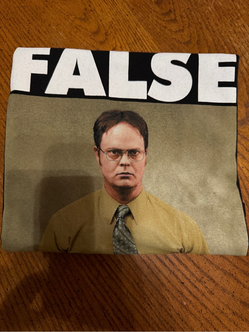 Dwight Schrute FALSE Graphic Tee 2XL The Office Bears Beets Battlestar Galactica